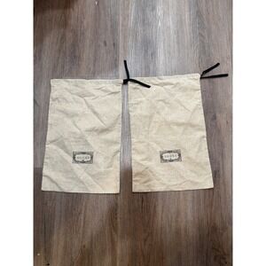Gucci Dust Bags Set Beige Linen Drawstring Shoe Protector